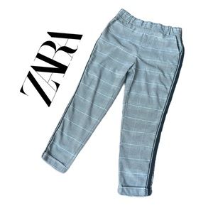 Zara Plaid Hi-Rise Pant